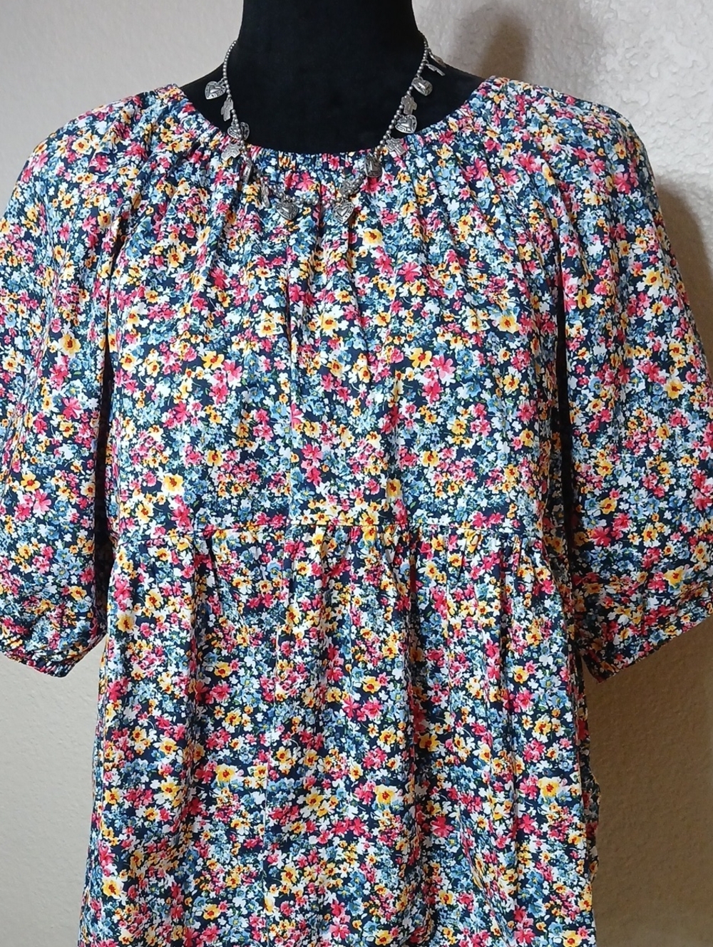 Old Navy Floral Puff-Sleeve Blouse